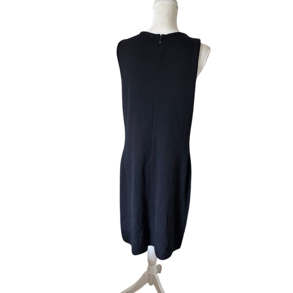 St. John Collection Black Cowl Neck Midi Dress - Picture 2 of 9
